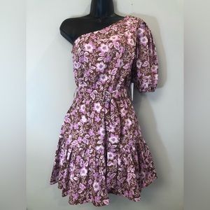 NWT Jason Wu One Shoulder Belted Mini Dress Size XS